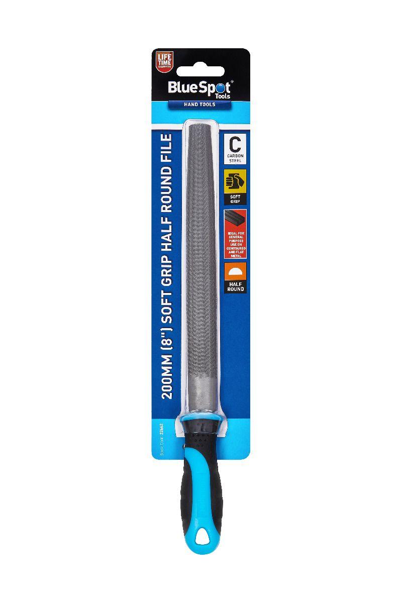 Blue Spot Tools 8" Soft Grip Half Round File