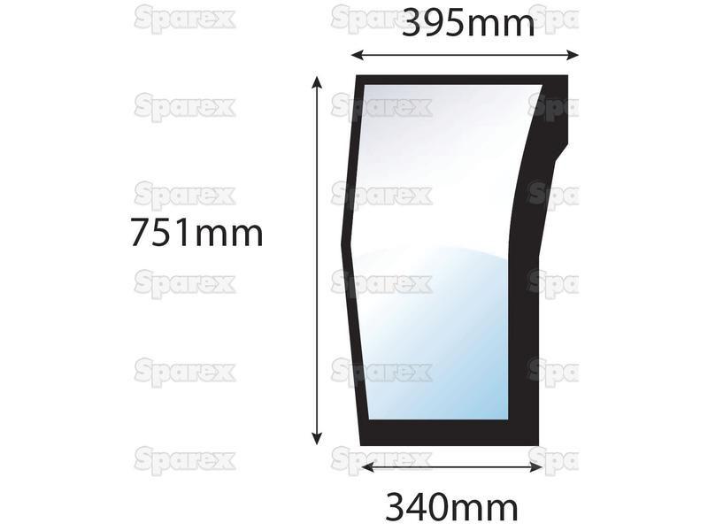 Lower Front Glass LH for Massey Ferguson (3806589M1)