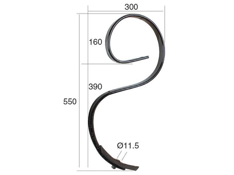 S Tine 32x10x550mm for Universal VARIOUS