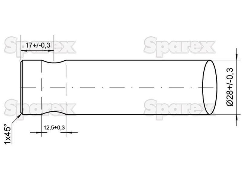 Silage Grab Tine | 28mm x 800mm STOLL (0454430)