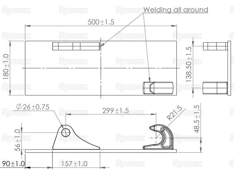Hook On Plate Set, RH & LH (2 pcs.)