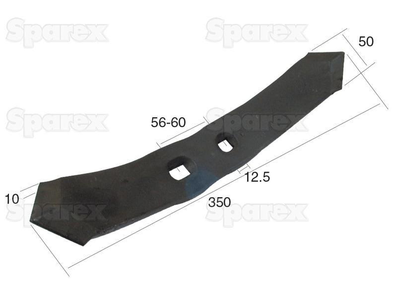 Reversible point 350x50x10mm Hole centres 55/60mm for Universal VARIOUS