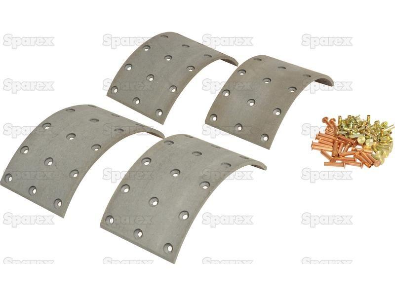 Brake Lining Kit Shoe, Length: 207mm. for Case IH 1394 (94 Series)