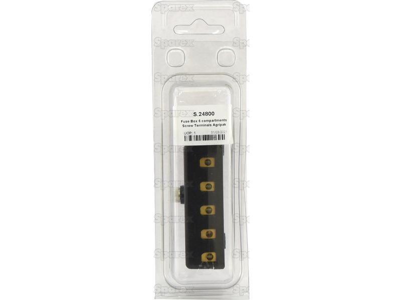 Fuse Box 6 compartments Screw Terminals Agripak