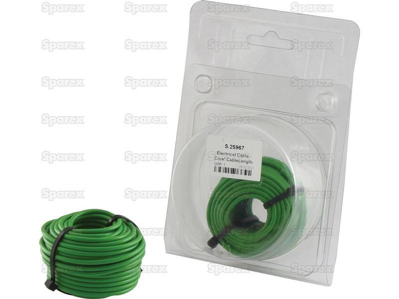 Electrical Cable - 1 Core, 2.5mm°² Cable, Green (Length: 10M), ()