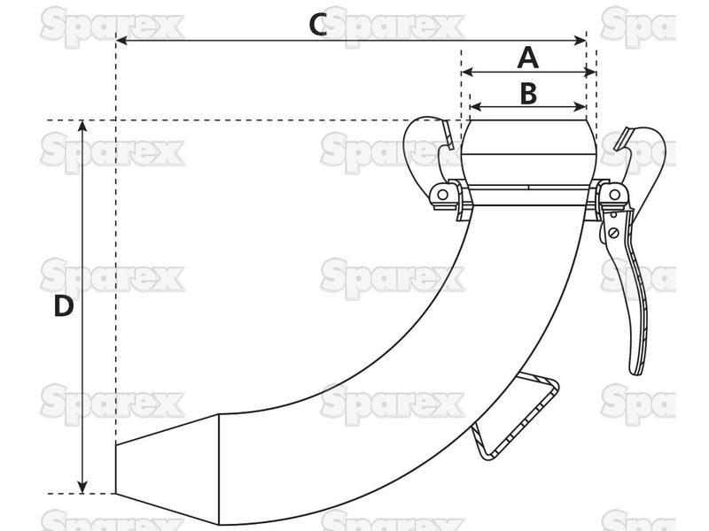 Male Coupling with 90° Galvanised Bend & Spreader Cone 6" (Galvanised) | Bauer