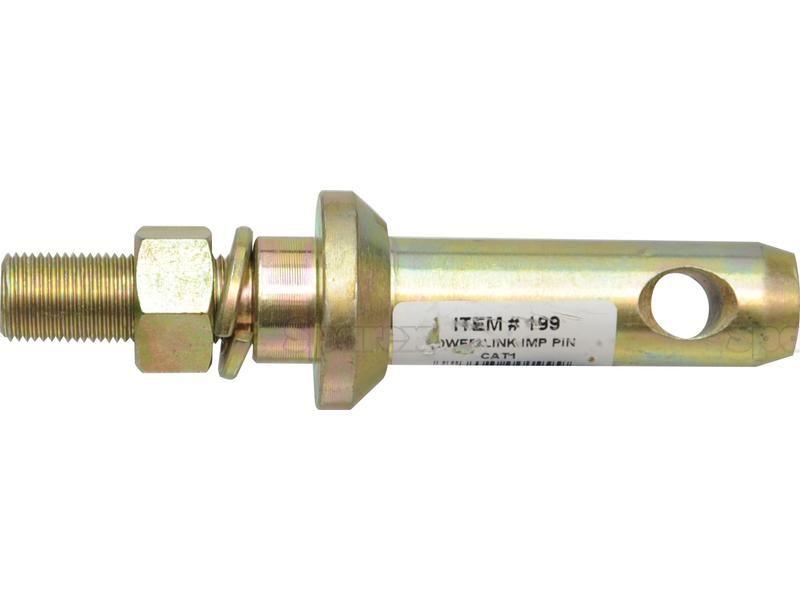 Lower link implement pin 22x140mm, Thread size 5/8x43mm Cat. 1
