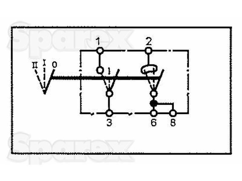 Rocker Switch - Main Beam, 3 Position (Off/1/2)