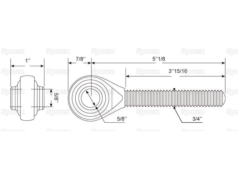 Top Link Ball End - 3/4 UNC - Cat.0