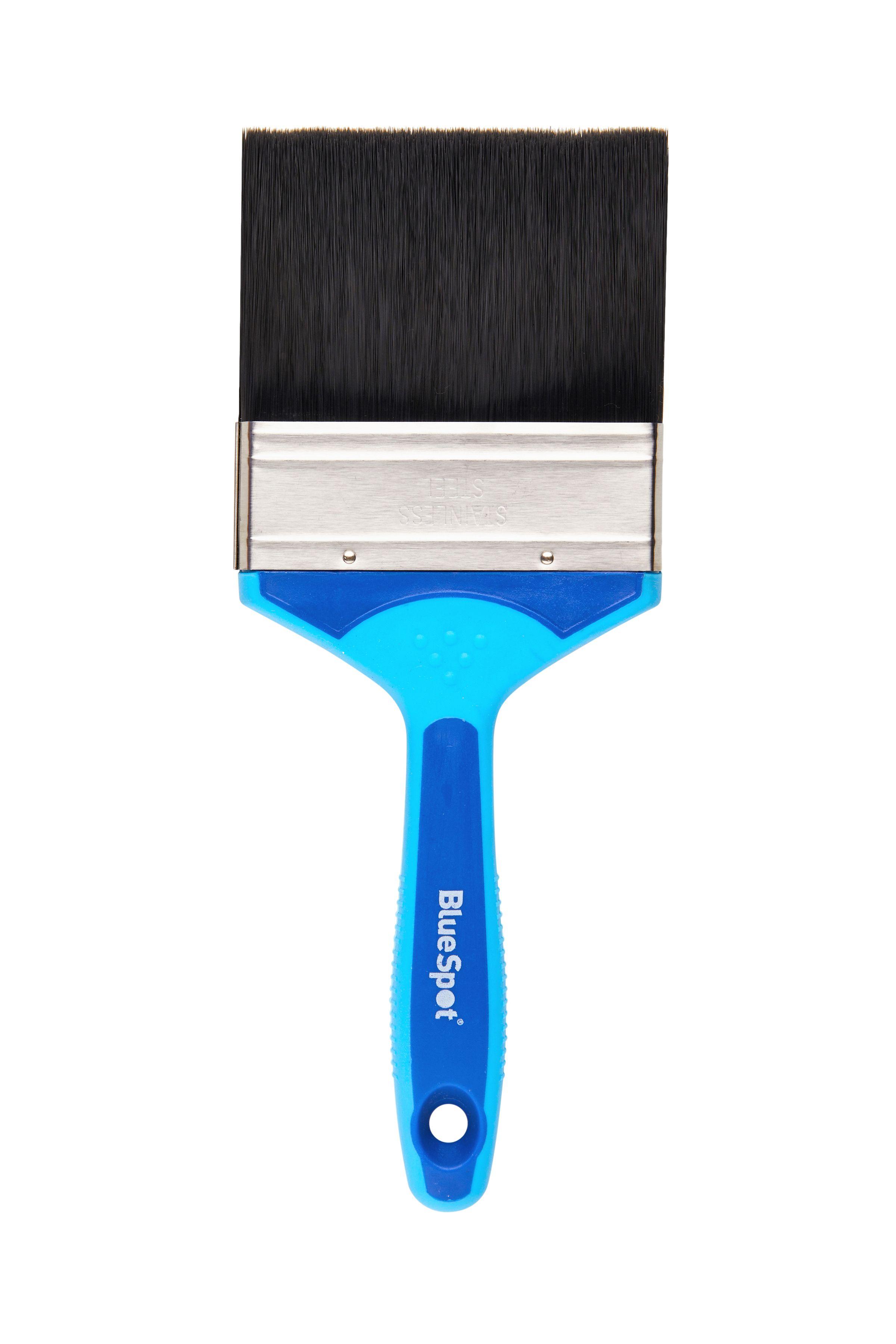 Blue Spot Tools 4" (100mm) Synthetic Paint Brush with Soft Grip Handle