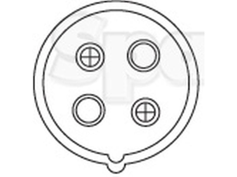 4-Pin Auxiliary Male Socket (Plastic) for Ford New Holland TS90 (TS Series)