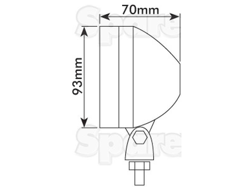 Work Light 12v, 35w | Length 195mm, Height 160mm, Width 75mm