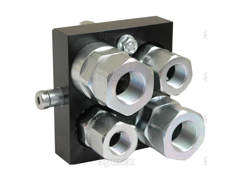 Faster Multiport Coupling - 4 Ports 1/2 & 3/4'' Body x 1/2 & 3/4'' BSP Female Thread (Mobile Part) Faster S.p.A (2P510-4-A M C, 2P5104AMC, 2P510-4-AMC)