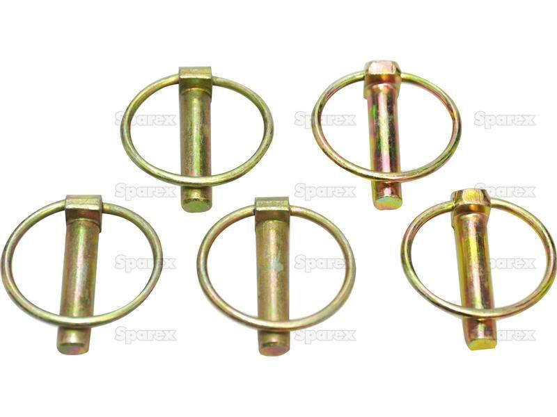 Round Linch Pin, Pin Ø10.5mm x 44.5mm (5 pcs. Agripak)