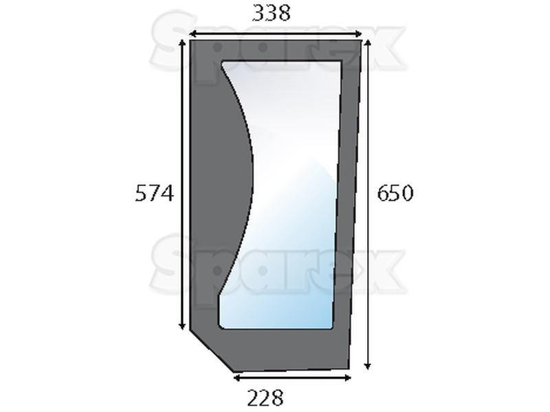 Lower Front Glass LH for Case IH JX70U