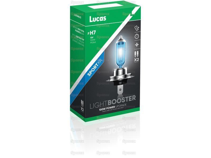 Halogen Lightbooster SportXR Head Light, H7, Twin Pack, 12V, 100W Lucas (LLX784BLX2)
