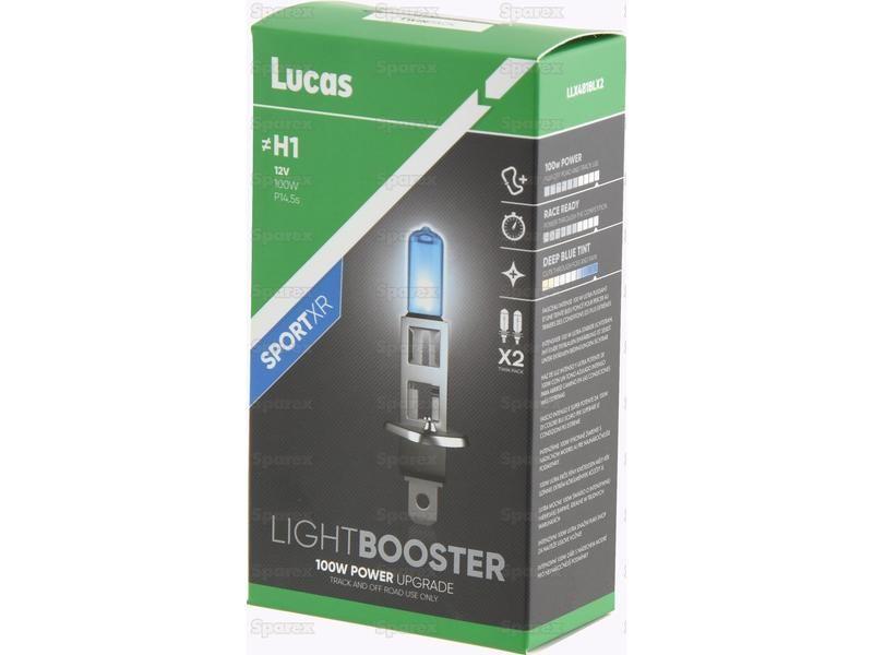 Halogen Lightbooster SportXR Head Light, H1, Twin Pack, 12V, 100W Lucas (LLX481BLX2)