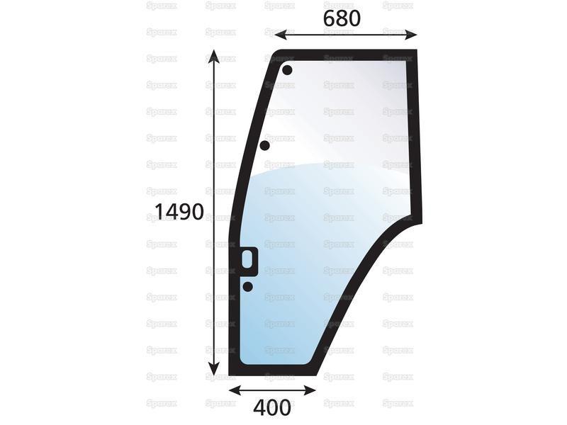 Door Glass LH for Fiat, Ford New Holland