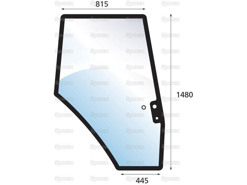 Door Glass RH for Massey Ferguson, Landini