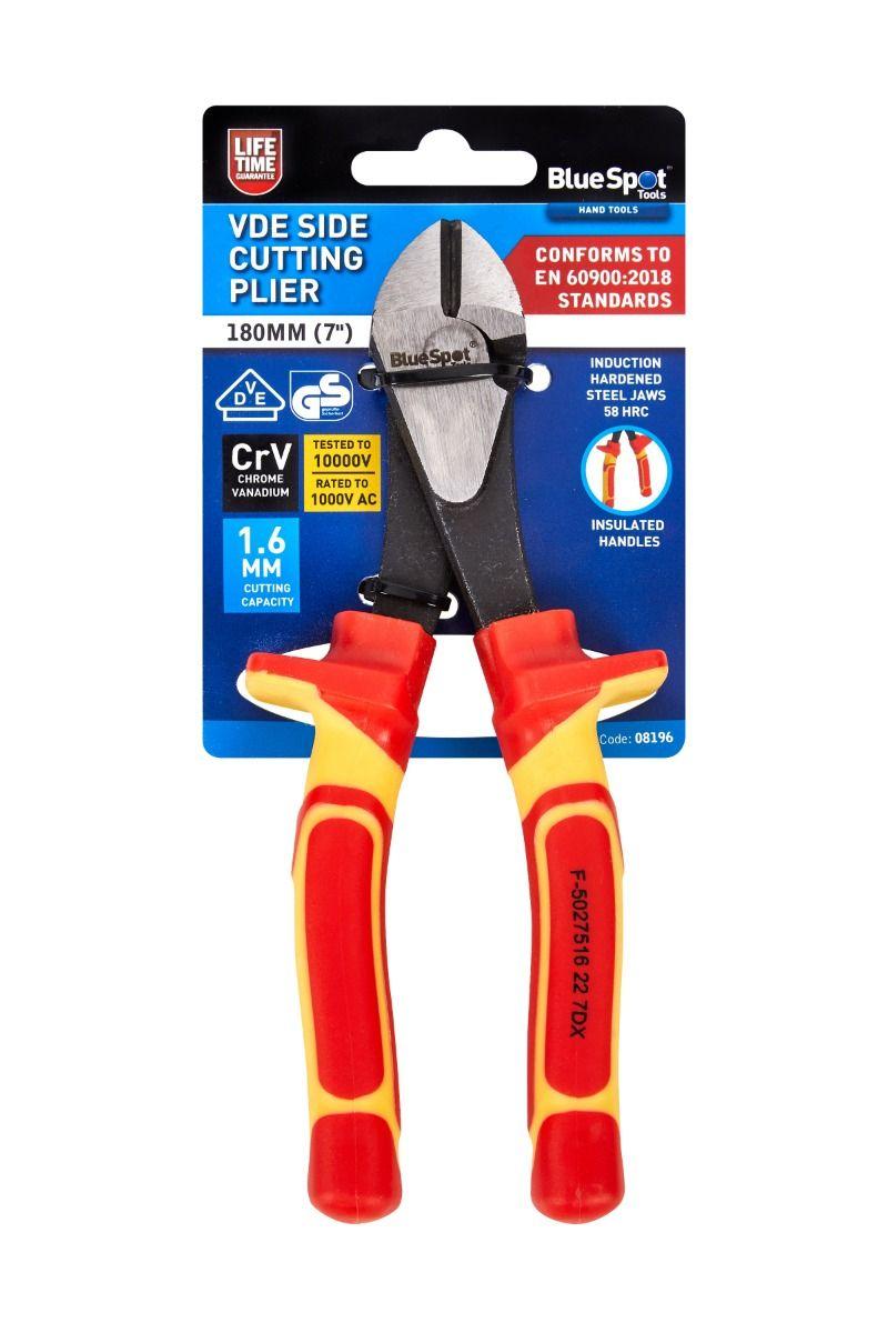 Blue Spot Tools 180mm (7") VDE Side Cutting Plier