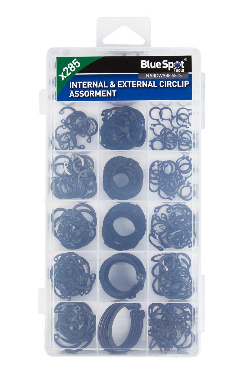 Blue Spot Tools 285 PCE Assorted Internal and External Circlip Set