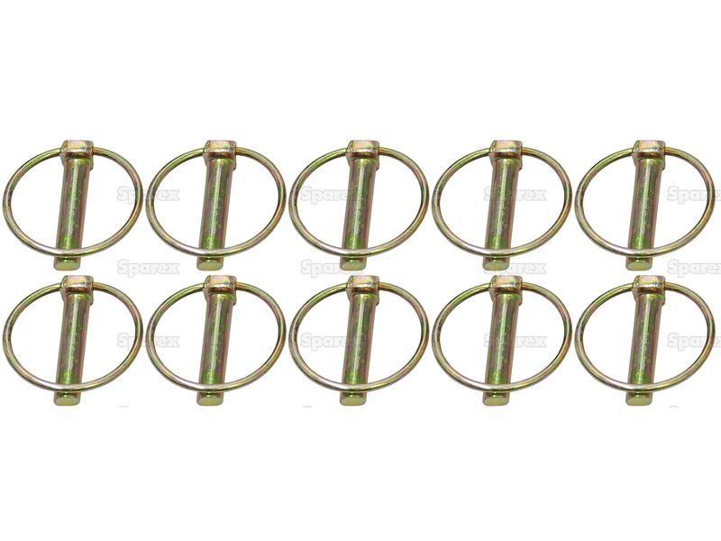 Round Linch Pin, Pin Ø10.5mm x 44.5mm (10 pcs. Agripak)