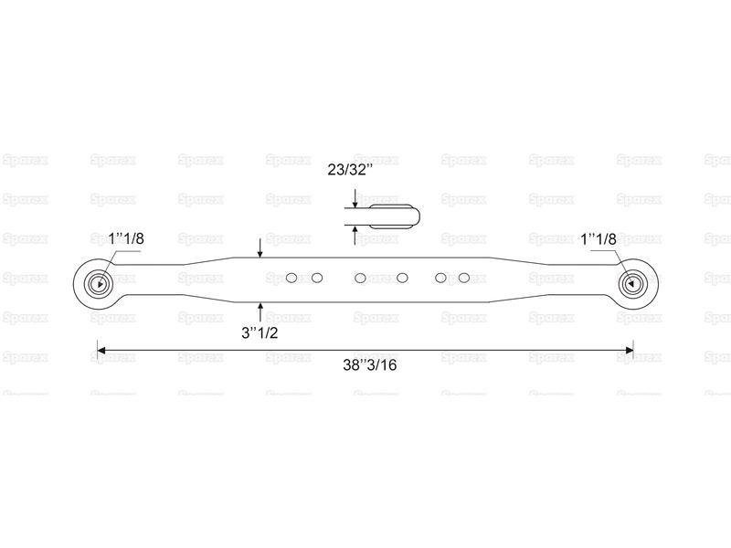 Lower Link Lift Arm - Open Socket (Cat. 2/2) for Massey Ferguson