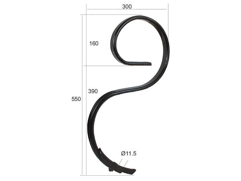 S Tine 32x12x550mm for Universal VARIOUS