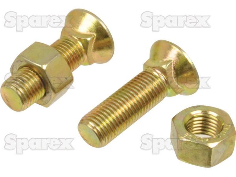 Round Countersunk Square Hex Bolt & Nut (TFCC), Replacement for Dowdeswell