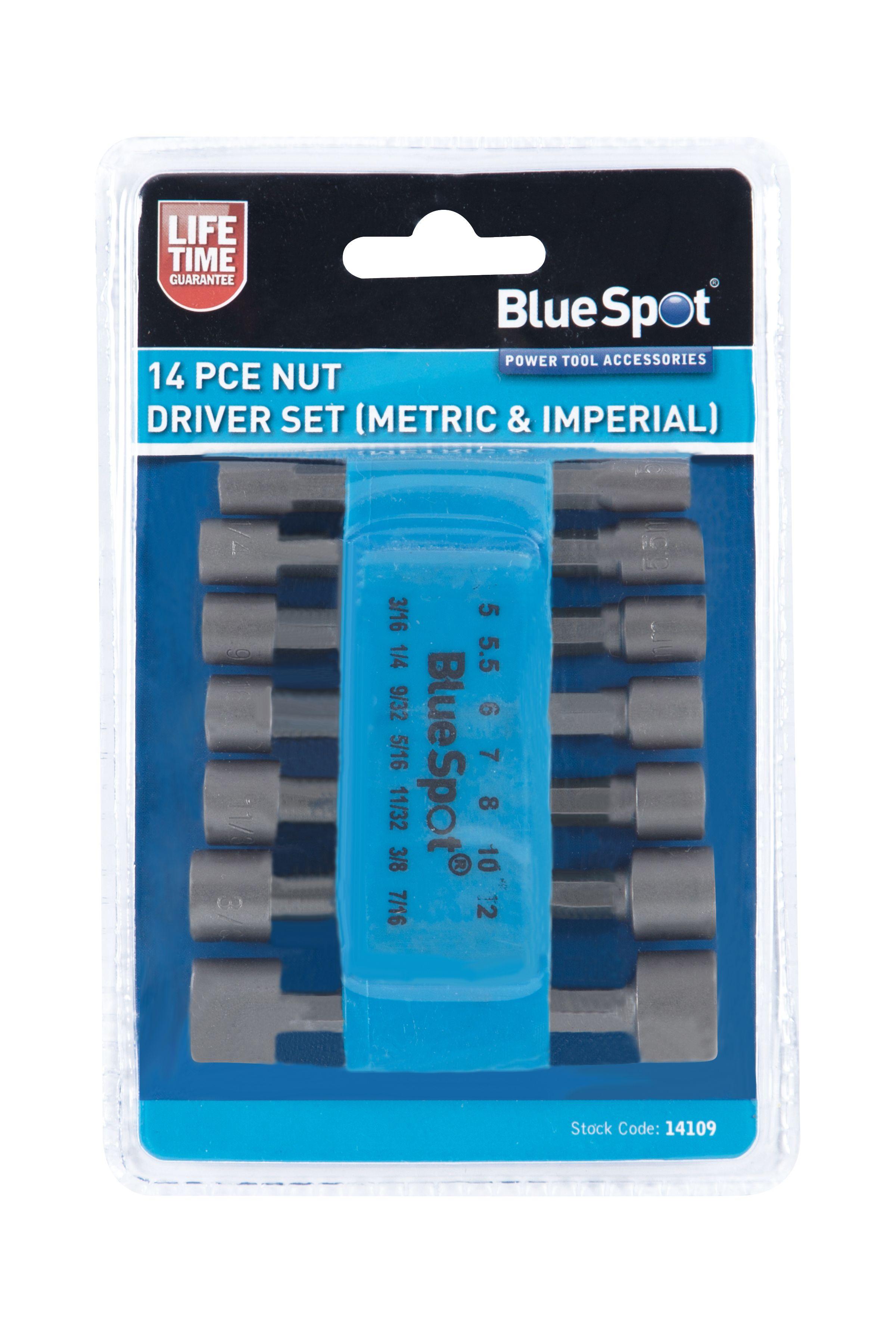 Blue Spot Tools 14 PCE Nut Driver Set (Metric & Imperial)