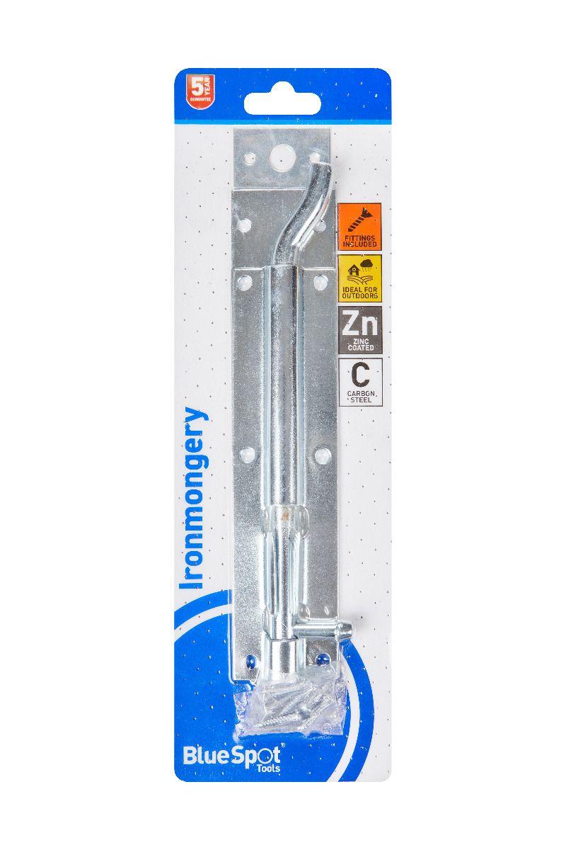Blue Spot Tools Zinc Plated Necked Tower Bolt 200mm
