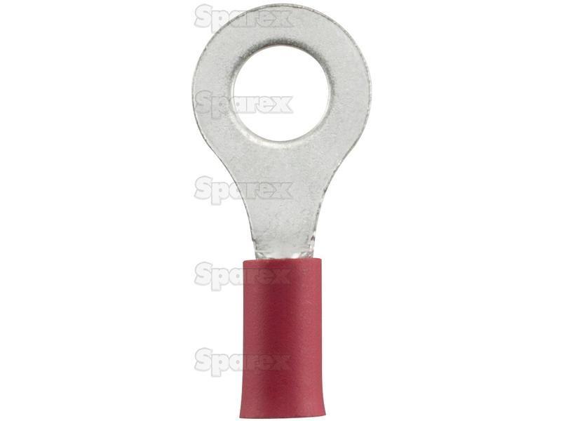 Pre Insulated Ring Terminal, Double Grip, 6.4mm, Red (0.5 - 1.5mm)