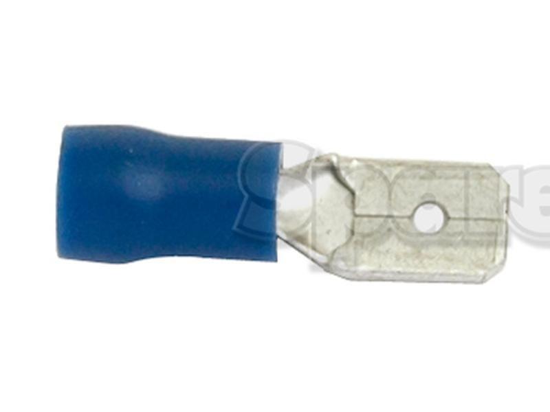 Pre Insulated Spade Terminal, Standard Grip - Male, 6.3mm, Blue (1.5 - 2.5mm)