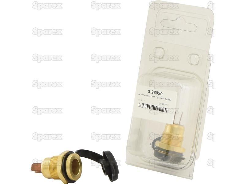 Jack Plug Socket with Cap (metal) Agripak