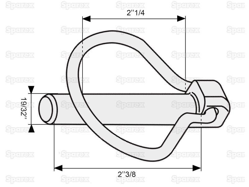 Pear Linch Pin, Pin Ø15mm x 60mm ( ) for White Oliver VARIOUS