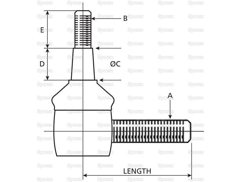 Track Rod, Length: 92mm for Deutz-Fahr (02311074, 02382761)