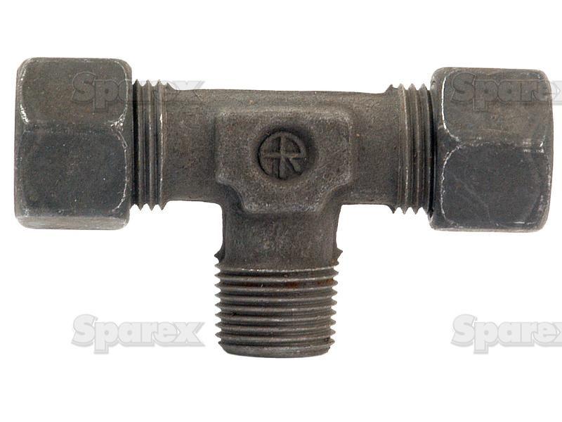 Hydraulic Metal Pipe Tee Stud Coupling T.E.V. 12L - 3/8''BSP 90 male stud branch PARKER HANNIFIN (TE12LRCF)