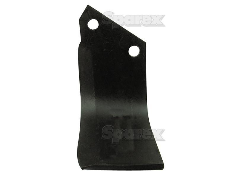 Rotavator Blade Square RH 100x10mm Height: 202mm. Hole centres: 76mm. Hole Ø: 16.5mm. Replacement for Horsch, Howard for Horsch VARIOUS