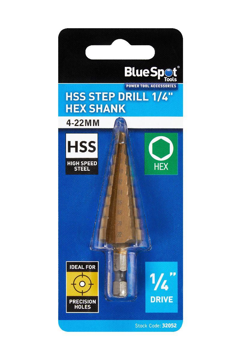 Blue Spot Tools HSS Step Drill (4-22mm)(Hex Shank)