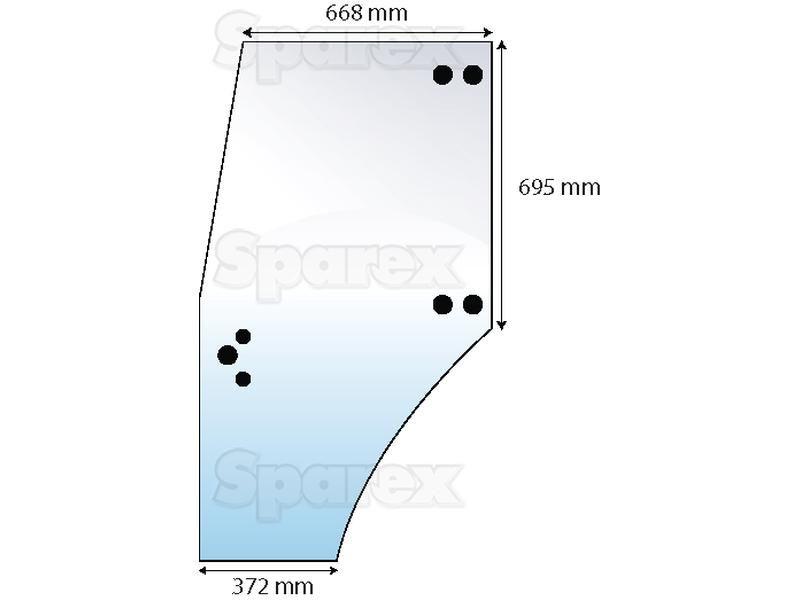 Door Glass LH Deutz-Fahr (0.009.7700.0/50)