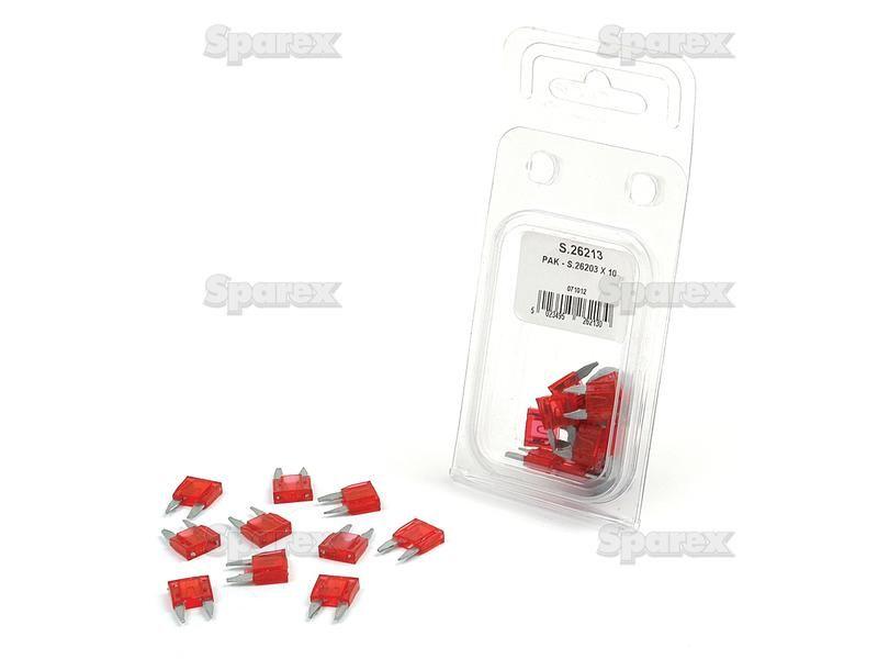 Mini Blade Fuses Agripak 10 Amps 10 pcs. Agripak