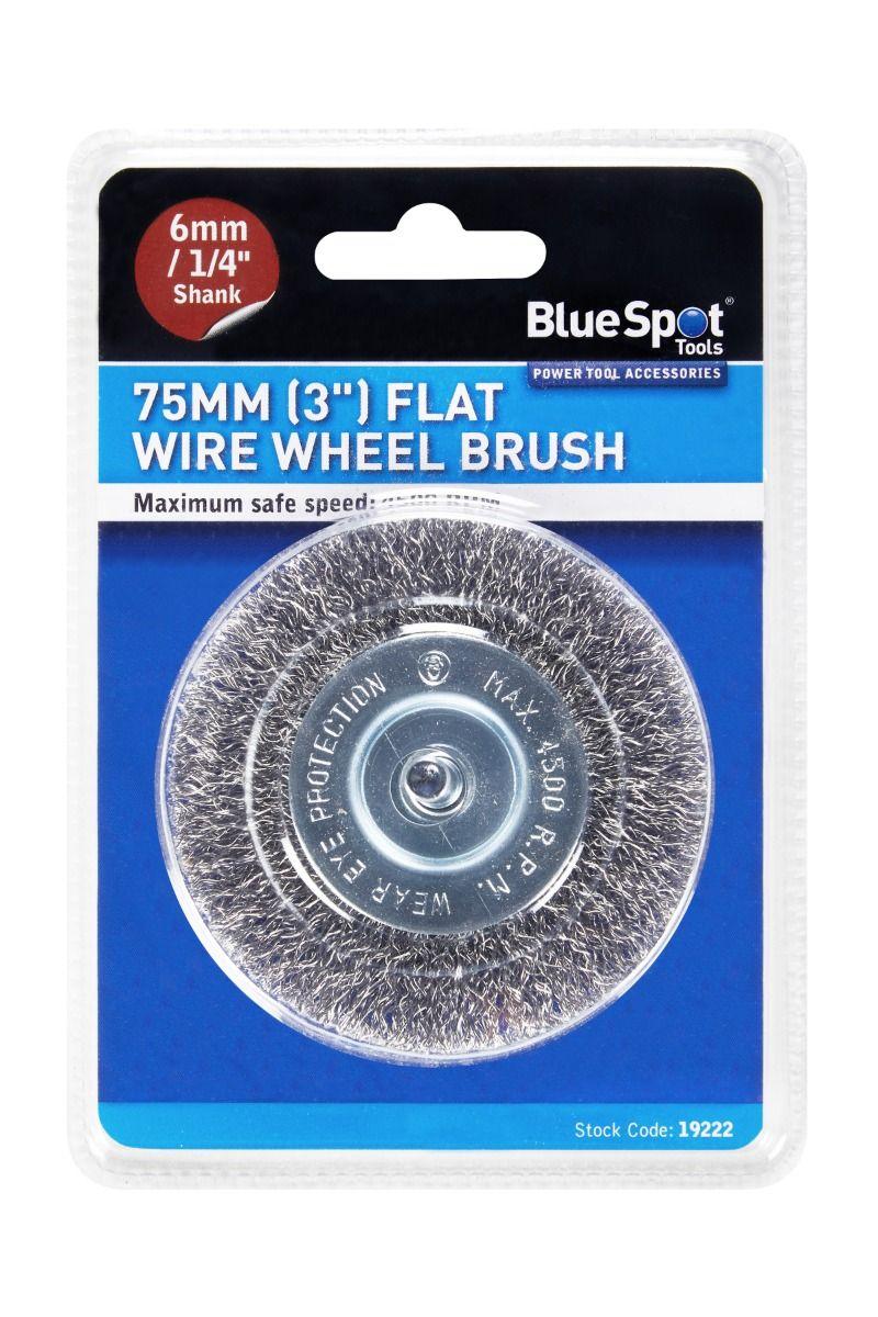 Blue Spot Tools 75mm (3") Flat Wire Wheel Brush