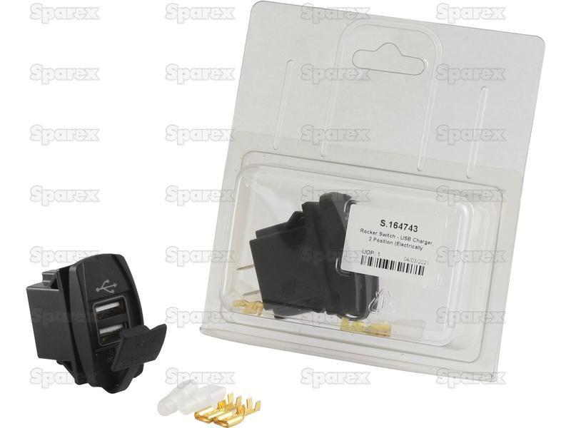 Rocker Switch - USB Charger, 2 Position(), 1pc. Agripak