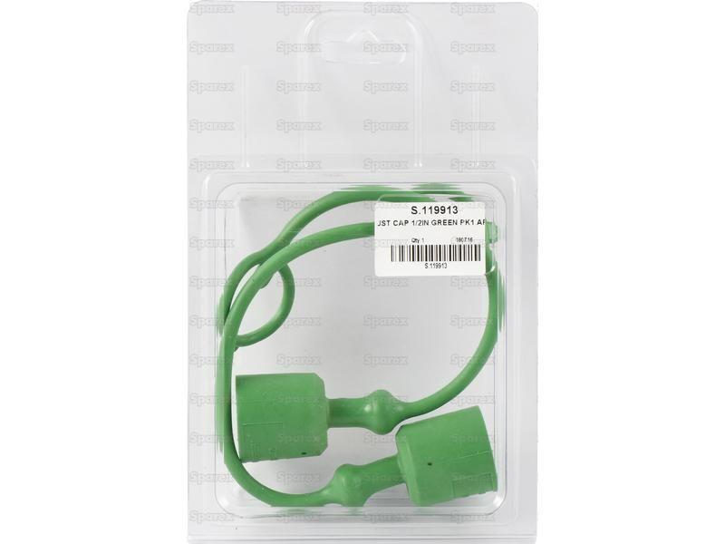 Dust Cap 1/2'' Green Fits Male Coupling TF12V (2 pcs. Agripak) Faster S.p.A (TF12V)