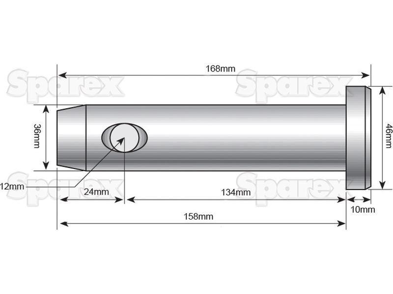 Lower link pin 36x134mm Cat. 3
