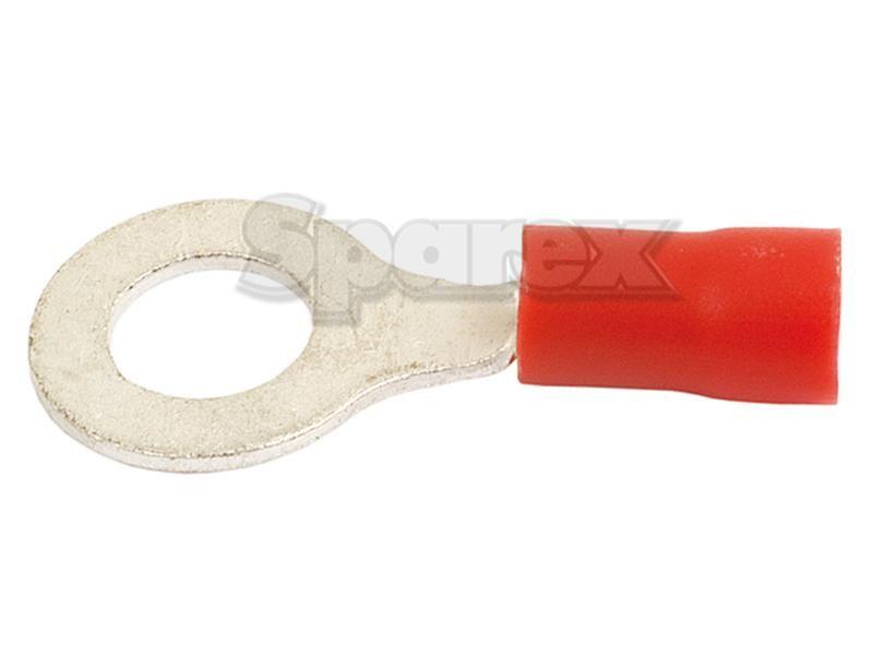 Pre Insulated Ring Terminal, Standard Grip, 6.4mm, Red (0.5 - 1.5mm)
