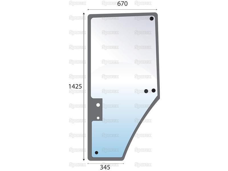 Door Glass LH for John Deere (S-R131163)