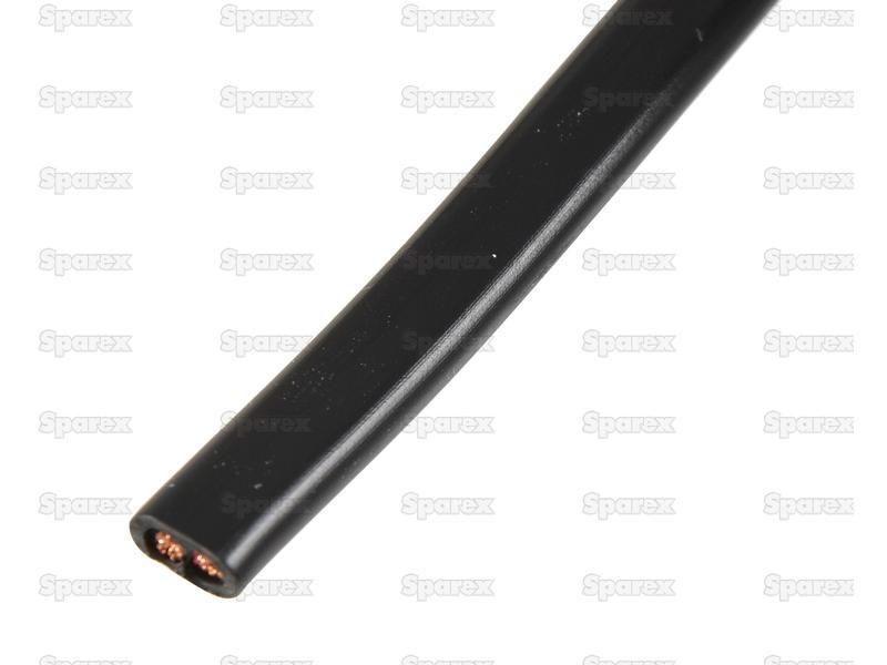 Electrical Cable - 2 Core, 1.5mm°² Cable, Black (Length: 50M), ()