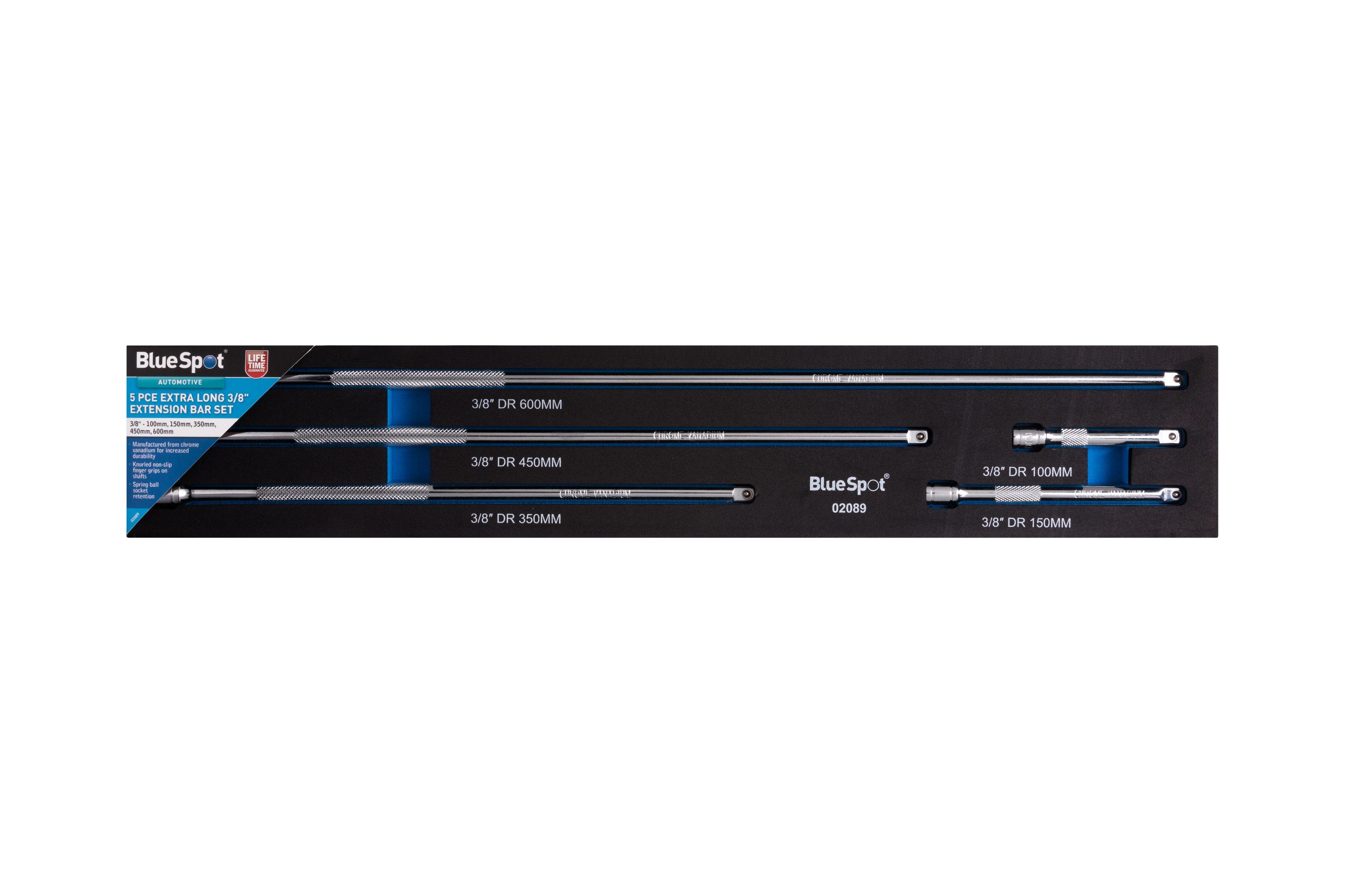 Blue Spot Tools 5 PCE Extra Long 3/8" Extension Bar Set