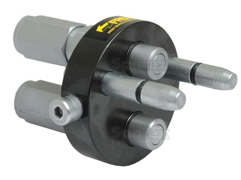 Faster Multiport Coupling - 2 Ports 3/8'' Body x 1/2'' BSP Female Thread (Mobile Part) Faster S.p.A (3P206G-2-12G MC, 3P206G212GMC, 3P206G-2-12GMC)